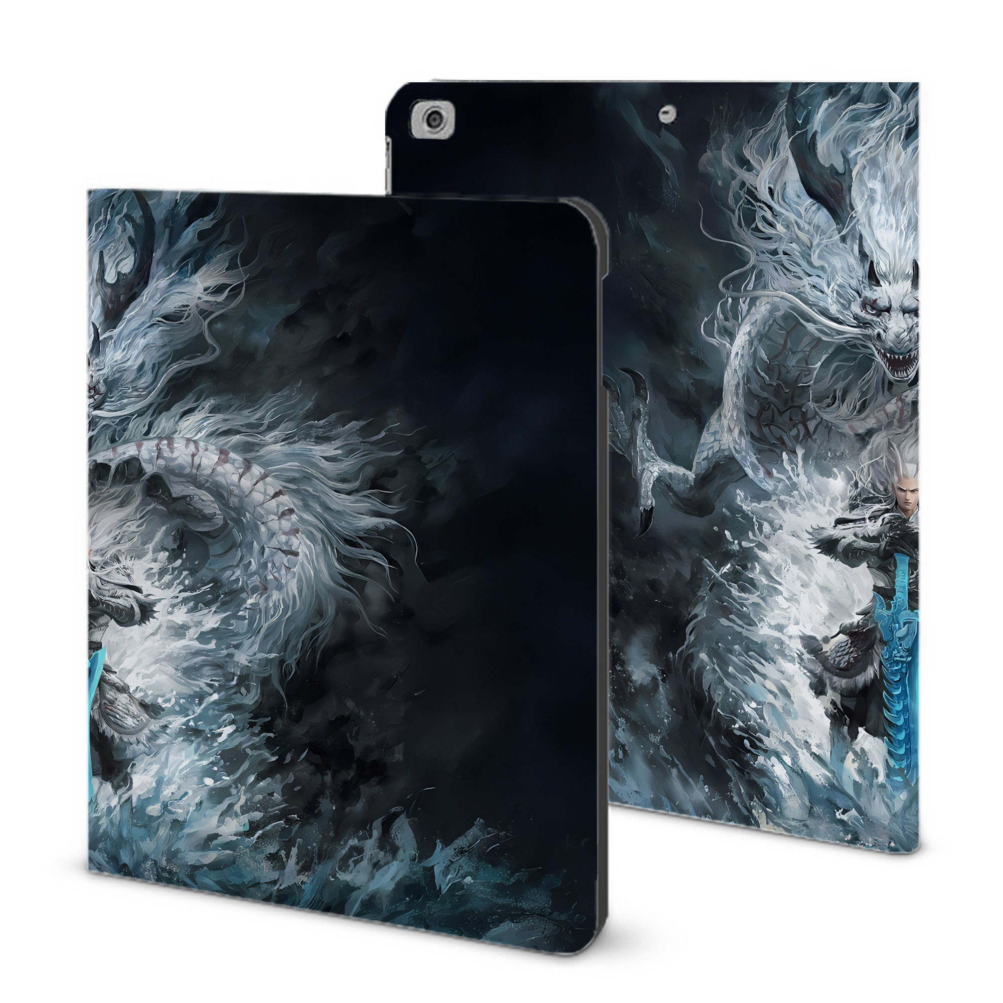 （画像用） Ne Zha 2 ナタ 魔童の大暴れ IPad ケース ブック型 PUレザー TPU 耐衝撃 軽量 薄型 ペン収納なし 全面保護 IPad 各モデル対応
